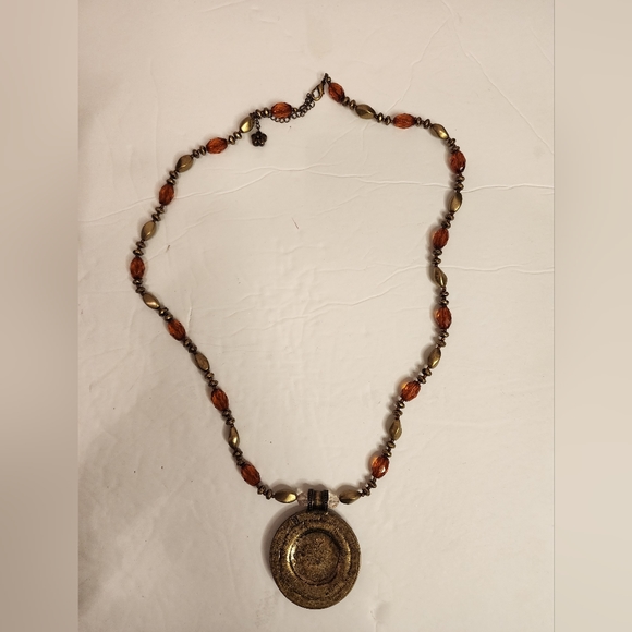 Treska Long Beaded Statement Amulet Necklace - Picture 4 of 4